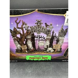 NEW 2004 Lemax Forsaken Cemetery Gate Spooky Town Halloween Table Accent 43421‎